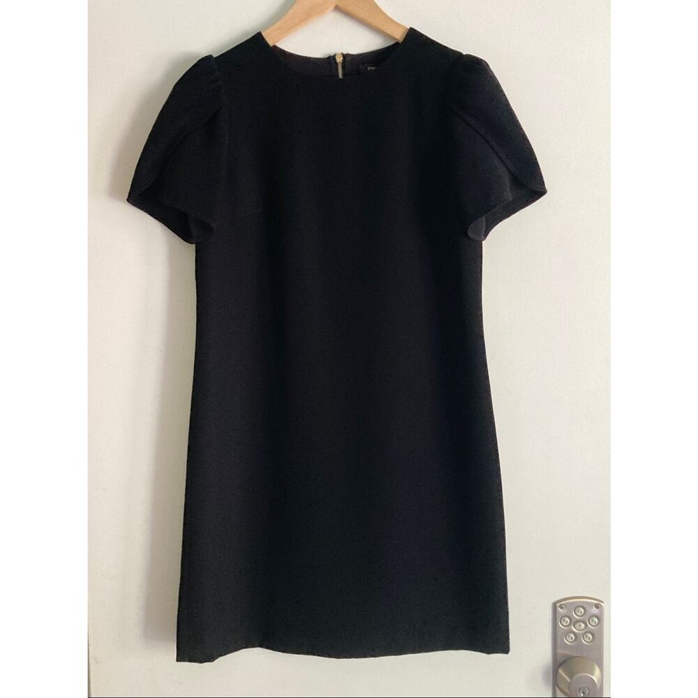 Cynthia Steffe Black Tulip Puff Sleeve Mini Dress Size 0 LBD